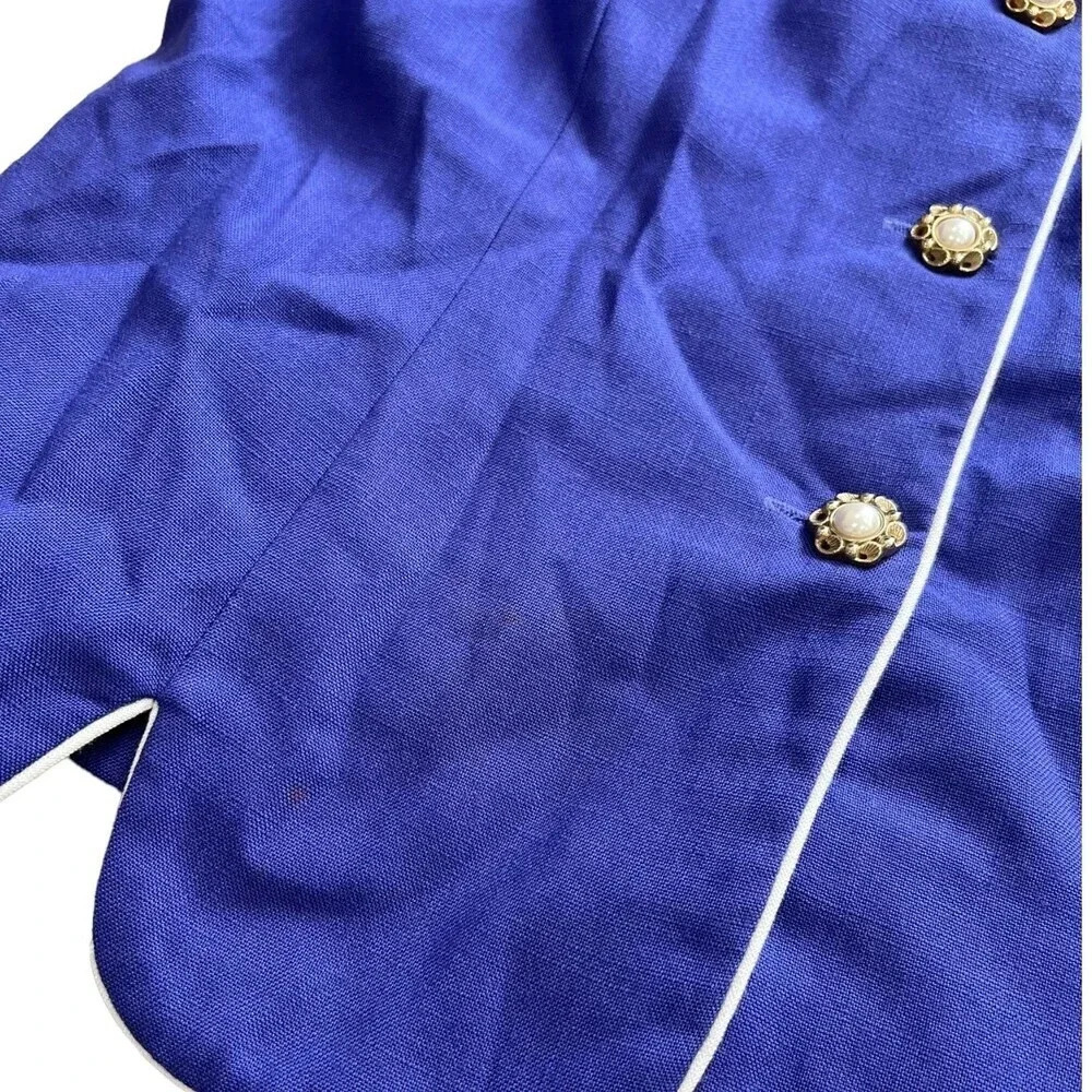 Leslie Fay Purple Blazer with Pocket Square 10 - Picture 4 of 5